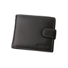 Men's Bi-Fold Wallet Black Top Layer Cowhide Leather With Card Slots & Coin Pock — image 2