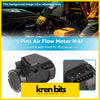Black plastic 5 pin air flow meter maf with meshed intake port and blue indicator lights for ford pc pd courier 2.6l