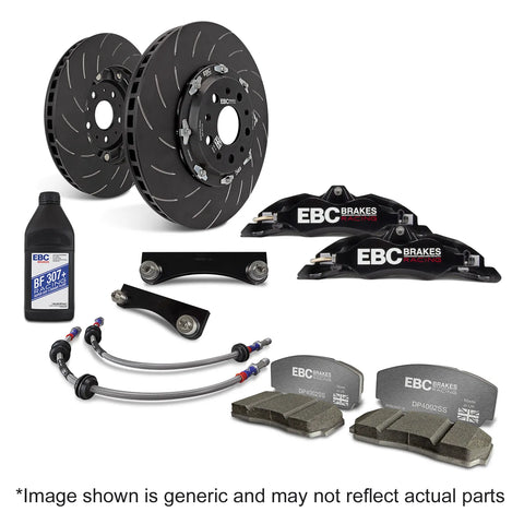 EBC EBC Racing 2017+ Hyundai i-30 N 2.0T Black Apollo-4 Calipers 355mm Rotors Front Big Brake Kit — fits Hyundai Ap...