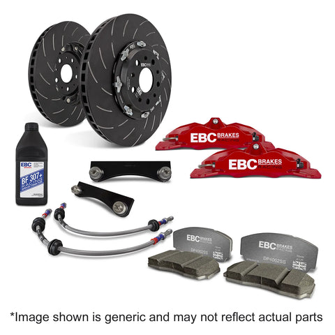 EBC EBC Racing 2017+ Hyundai i-30 N 2.0T Red Apollo-4 Calipers 355mm Rotors Front Big Brake Kit — fits Hyundai Apollo