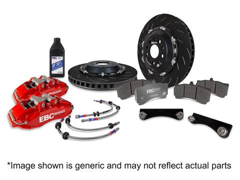 EBC EBC Racing 20-23 Volkswagen Golf R Yellow Apollo-6 Calipers 380mm Rotors Front Big Brake Kit — fits Volkswagen...