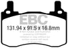 EBC EBC 2017+ Kia Stinger 3.3L Twin Turbo Redstuff Rear Brake Pads