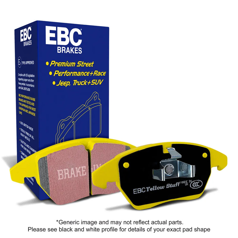 EBC EBC 08-11 Nissan GT-R (R35) 3.8 Twin Turbo (Cast Iron Rotors) Yellowstuff Front Brake Pads