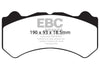 EBC EBC 08-11 Nissan GT-R (R35) 3.8 Twin Turbo (Cast Iron Rotors) Bluestuff Front Brake Pads