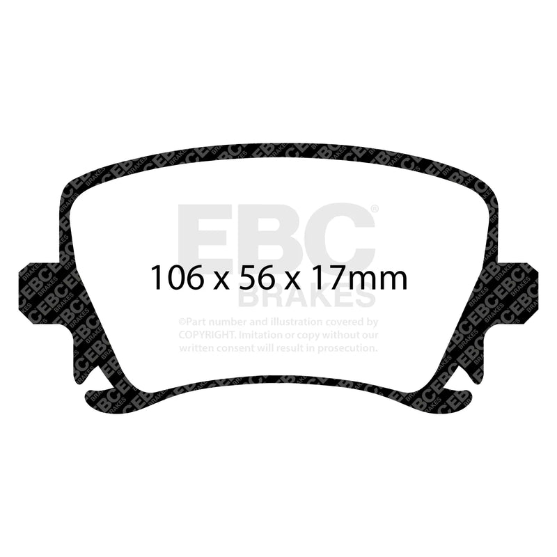 EBC EBC Racing 12-14 Volkswagen Golf R (Mk6) 2.0T RP-X Race Rear Brake Pads