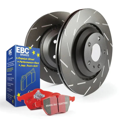 EBC EBC S4 Kits Redstuff Pads and USR Rotors — fits Audi Sq5