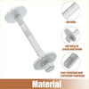 Silver flange bolt with hex head and threaded shaft for eccentric alignment camber bolt set toyota fj cruiser