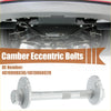 Silver metal eccentric camber bolt with threaded shaft and flanged ends for toyota fj cruiser 2006-2023