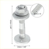 Silver galvanized m14 x 1.5 eccentric alignment camber bolt with hex head and flanged washers for toyota rav4 2010-2018