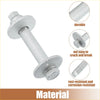 Silver-colored durable metal eccentric alignment camber bolt with hex head and flanged ends for toyota tundra 2000-2006