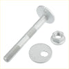 Silver flange bolt with threaded shaft, hexagonal nut, and flat washer for toyota tundra eccentric camber bolt set