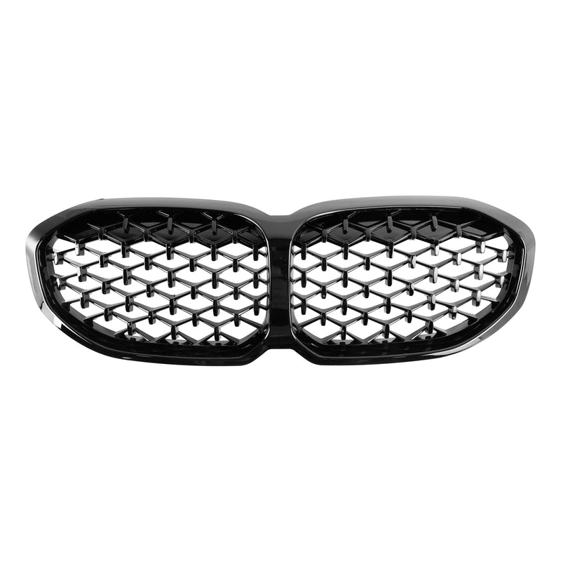 BMW 1 Series F40 19-24 Gloss Black Diamond Front Kidney Grille