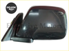 Electric chrome side-view mirror for toyota land cruiser lc80 with sleek angular design and black reflective glass