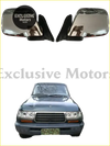Chrome finished electric side mirror covers for toyota land cruiser lc80 fj80 1991-1997 shown from back side