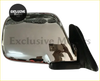 Chrome finished electric side view mirror with black plastic housing and reflective glass for toyota land cruiser lc80 fj80