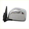 Electric door mirror left for toyota hilux 4wd 1997-2005 chrome finish with black plastic mounting bracket shown from back side