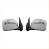 Electric door mirror set for toyota hilux with chrome finish and black plastic mounts shown from the back side