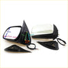 Black plastic electric door wing mirror lh with clear glass lens and wiring for toyota hilux sr5 2004 2016