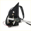 Black plastic electric led door wing mirror housing with silver trim and mounting hardware for toyota hilux 2004-2012 back view