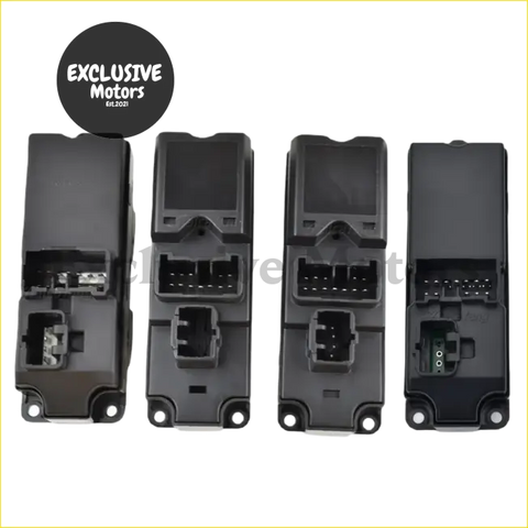 Black plastic electric power master window switch motor controllers with wiring connectors for mazda 6 2003-2005 backside