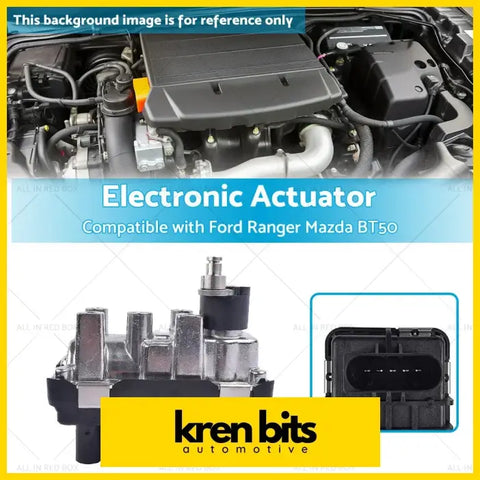 Silver and black electronic actuator stepper motor with cylindrical body and connectors for ford ranger mazda bt50