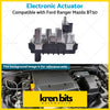 Silver and black electronic actuator stepper motor compatible with ford ranger mazda bt50 shown from the back side