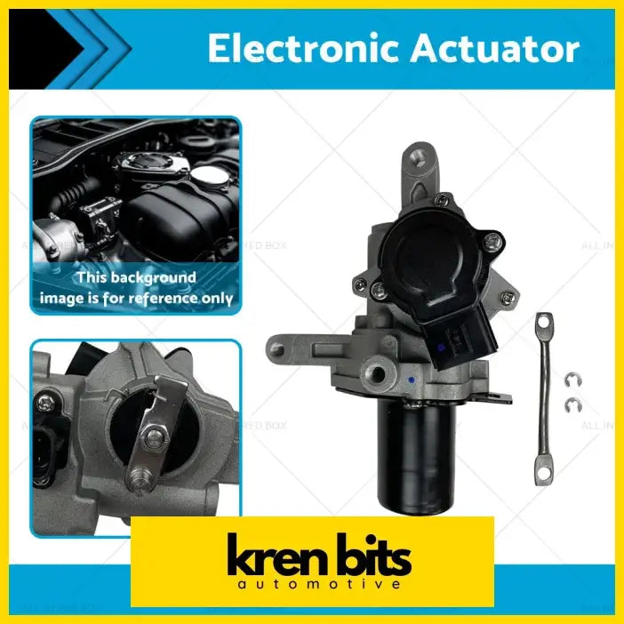 Gray metallic electronic actuator with black cylindrical housing and mounting brackets for toyota hilux n70