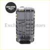 Gray plastic electronic turbo charger actuator for vw touareg with metallic connectors and molded grid pattern