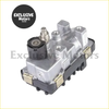 Silver metallic fuel pressure regulator with black plastic and brass fittings for electronic turbo charger actuator vw touareg