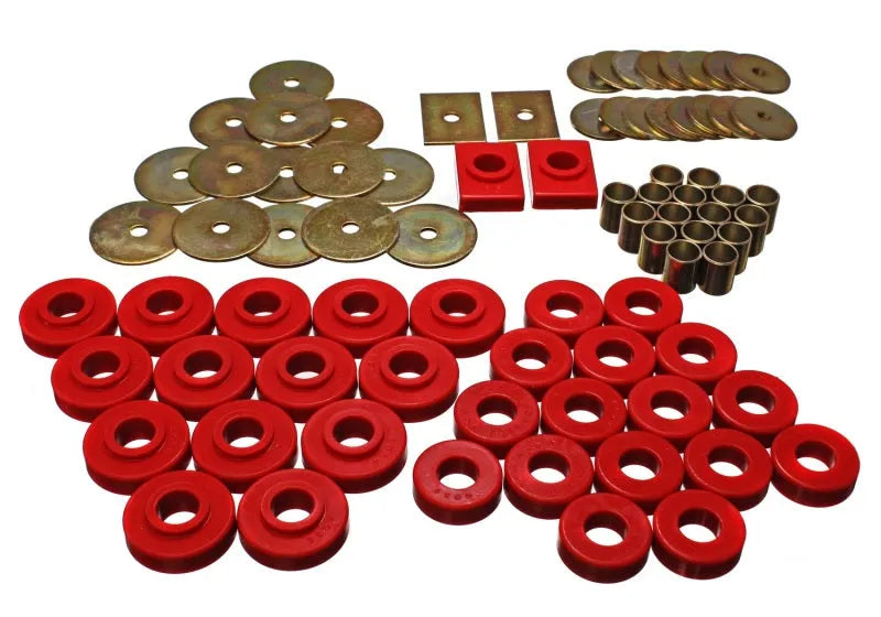 Energy Suspension Body Mount Set - Red