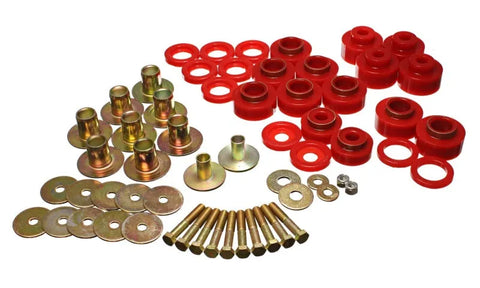 Energy Suspension Body Mount Set - Red (Chevelle 68-72) — fits Chevrolet Chevelle