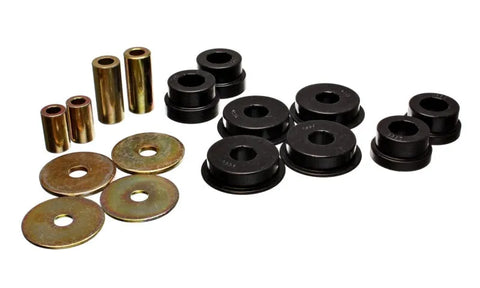 Energy Suspension 8 Black Rear Differential / Mustache Bar Bushing Set (EVO 8 03-05) — fits Mitsubishi Evo 8