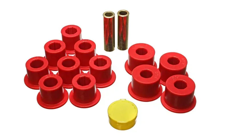 Energy Suspension Rear Leaf Spring Bushing Set - Red (Navara D21 86-94) — fits Nissan Navara