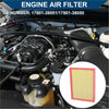 Engine air filter for toyota 4runner 4.0l with yellow pleated media and red frame shown in close-up inset