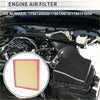 Engine air filter for toyota avalon 2019-2022 with red frame and beige pleated filtering medium