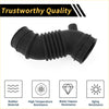 Black rubber engine air intake hose with ribbed texture and reinforced ends for toyota land cruiser prado lc120