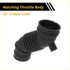 Black rubber engine air intake hose with ribbed texture and angled design for toyota land cruiser prado lc120