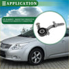 Silver metal engine belt tensioner pulley assembly with black rubber pulley and spring for toyota c-hr 2018-2022