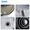 Silver metallic engine belt tensioner pulley for toyota 4runner 4.7l 2003-2009 with black rubber bushing and threaded metal parts