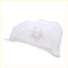 Translucent white plastic engine coolant reservoir with central cap for datsun nissan 720 ute 1980-1989