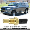 Engine coolant temperature sensor for toyota 4runner with gold threaded metal body and black plastic housing tab visible