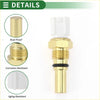 Gold-colored brass engine coolant temperature sensor with white plastic housing and black o-ring for 2008 toyota solara