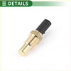 Gold-colored brass engine coolant temperature sensor with black plastic connector for 2004 toyota tacoma