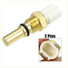 Gold brass engine coolant temperature sensor with white plastic connector and black o-ring for toyota rav4