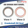 Engine crankshaft seal front for ford f-250 f-350 f-450 f-550 with metallic outer ring and pinkish rubber inner seal