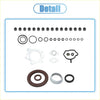 Engine cylinder head gasket set for toyota prius with black brown and silver gaskets in various sizes and shapes