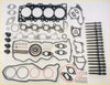 Black rubber gasket set with red o-rings and metallic components for engine head gasket bolts set navara d22 d40 cabstar