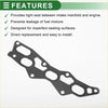 Black rubber engine intake manifold gasket for Toyota Duet 1998-2004 with multiple oval and circular cutouts for sealing