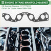 Black engine intake manifold gasket for toyota hiace 1989-1998 shown from the back side