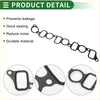 Black rubber engine intake manifold gasket with circular and rectangular cutouts for precise sealing on toyota hilux 2004